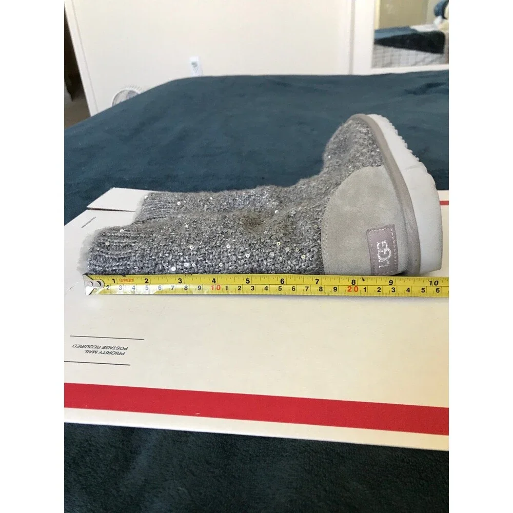 UGG Australia gray kids Sequin Boots 1104669K size 3 eu35